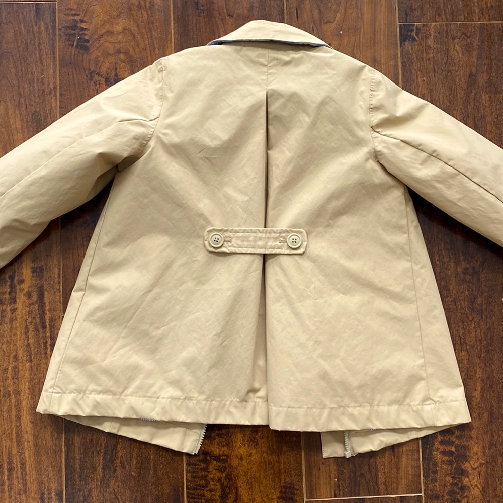 Girls Lands End khaki coat - Picture 6 of 7